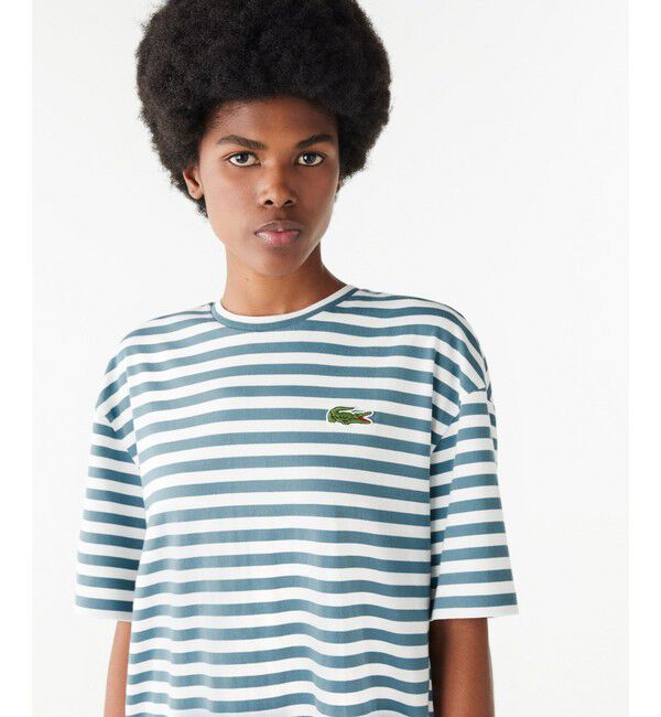 LACOSTE「バイカラーボーダーTシャツドレス」|ワンピース|