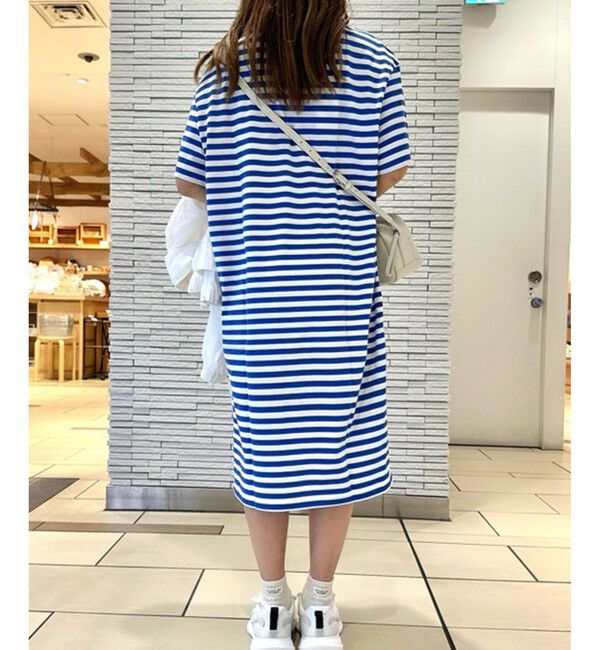 LACOSTE「バイカラーボーダーTシャツドレス」|ワンピース|