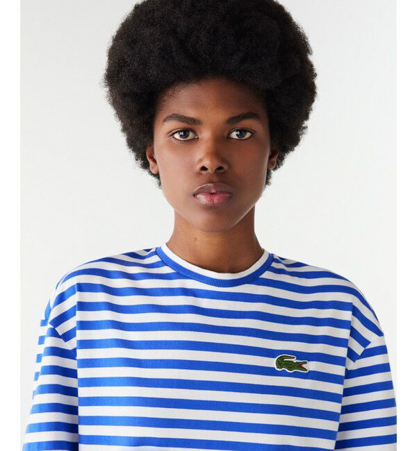 LACOSTE「バイカラーボーダーTシャツドレス」|ワンピース|