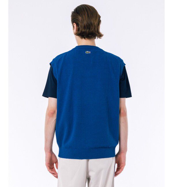LACOSTE「ナイロン&times;コットンジャカードニットベスト」|ベスト・ジレ|