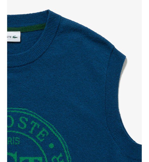 LACOSTE「ナイロン&times;コットンジャカードニットベスト」|ベスト・ジレ|