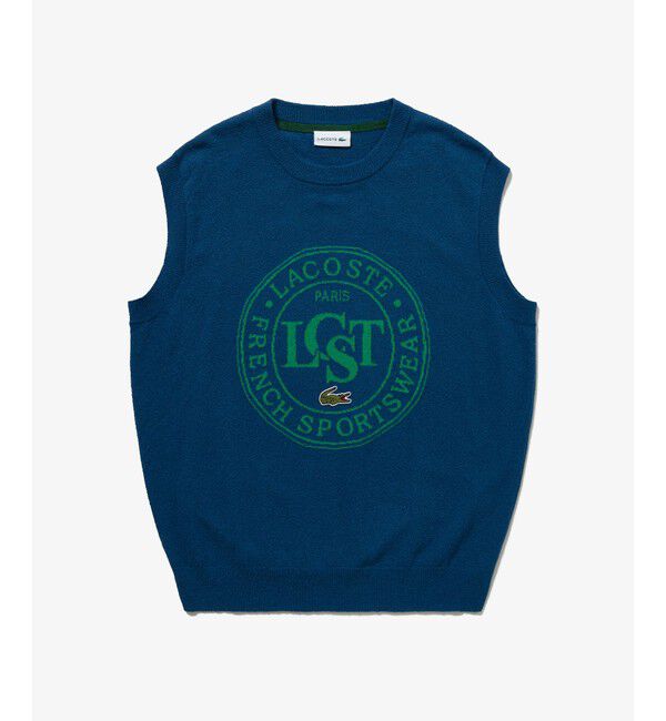 LACOSTE「ナイロン&times;コットンジャカードニットベスト」|ベスト・ジレ|