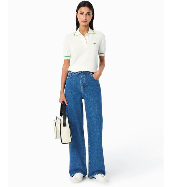 LACOSTE「イージーワイドストレートデニムパンツ」|デニム|