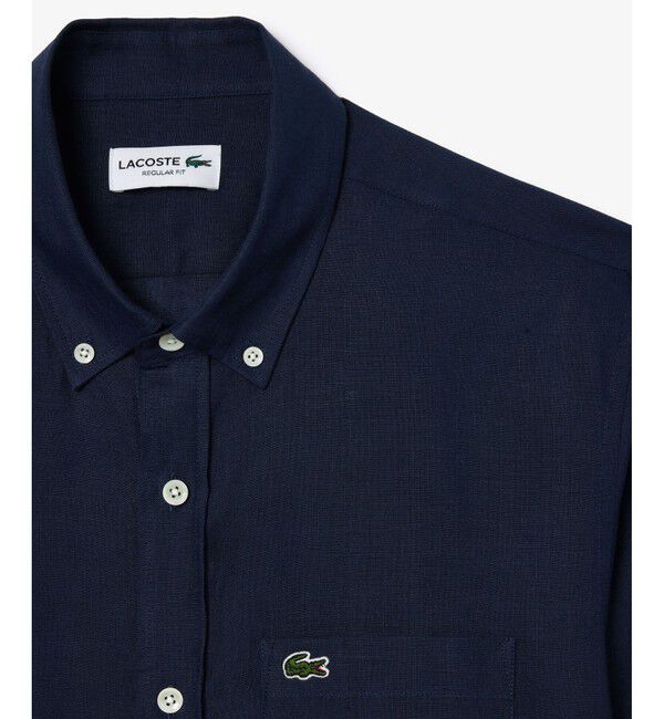 LACOSTE「リネンボタンダウン長袖シャツ」|シャツ・ブラウス|