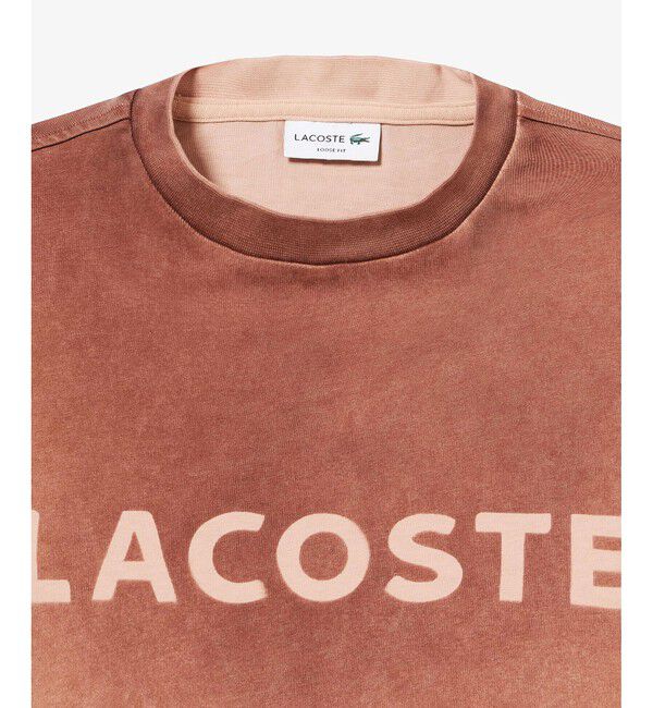 LACOSTE「グラデーション ステンシルブランドネームロゴTシャツ」|Tシャツ・カットソー|