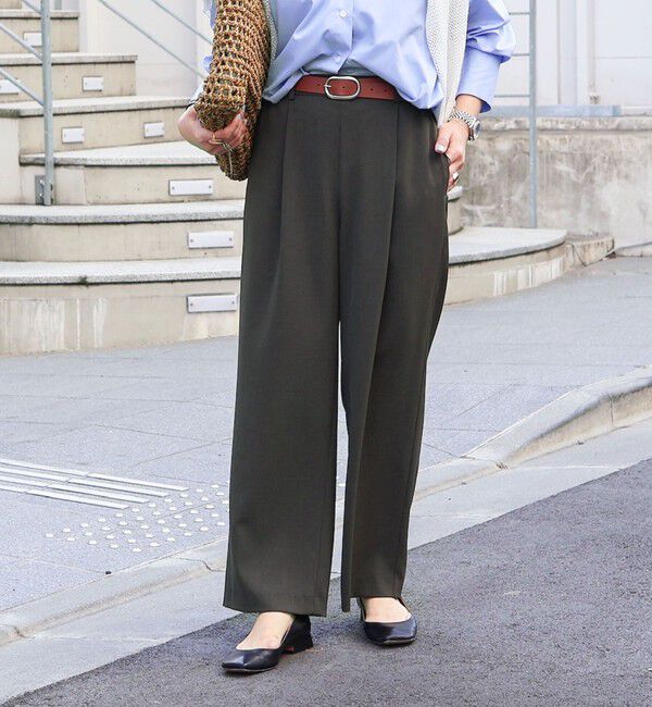 NOLLEY'S「《セットアップ対応》ウォッシャブルツイルイージーパンツ」|その他|チャコールグレー