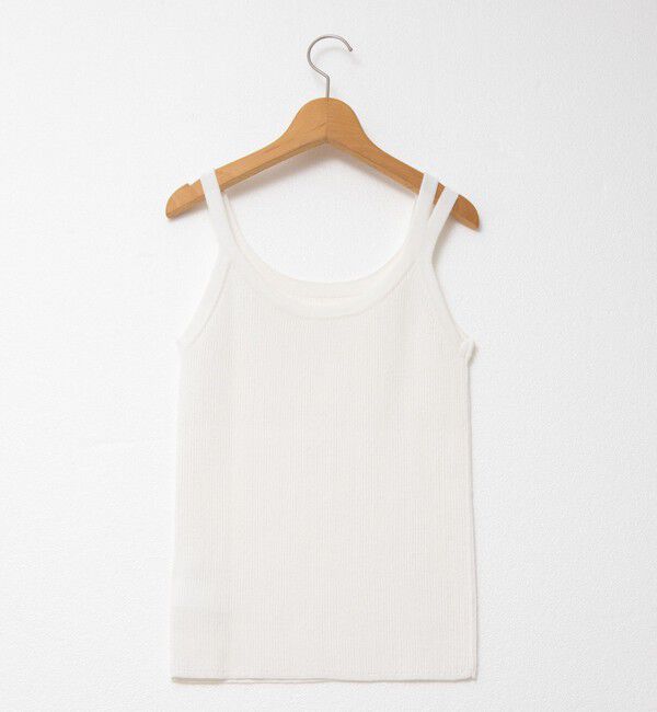 NOLLEY'S「《アンサンブル対応》《手洗い可能》ペーパーヤーン2WAYリブタンクトップ」|タンクトップ|