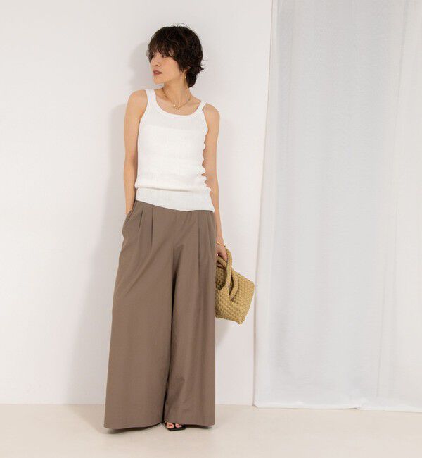 NOLLEY'S「《アンサンブル対応》《手洗い可能》ペーパーヤーン2WAYリブタンクトップ」|タンクトップ|