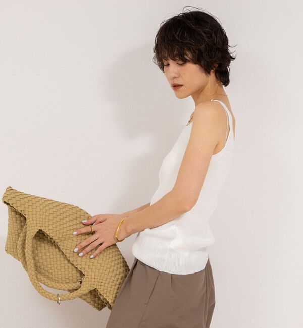 NOLLEY'S「《アンサンブル対応》《手洗い可能》ペーパーヤーン2WAYリブタンクトップ」|タンクトップ|