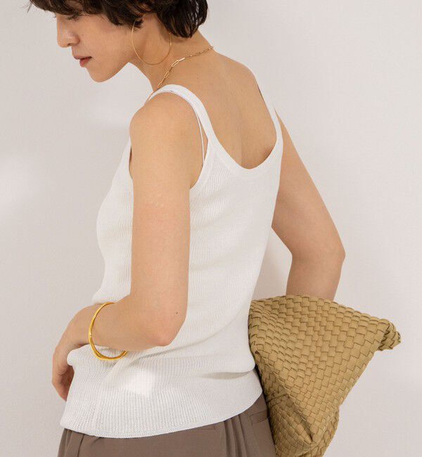 NOLLEY'S「《アンサンブル対応》《手洗い可能》ペーパーヤーン2WAYリブタンクトップ」|タンクトップ|