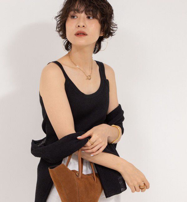 NOLLEY'S「《アンサンブル対応》《手洗い可能》ペーパーヤーン2WAYリブタンクトップ」|タンクトップ|