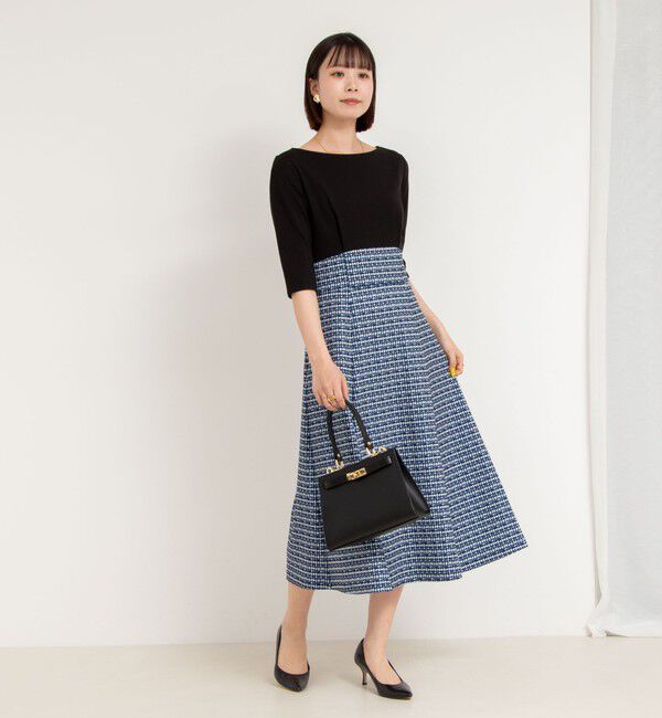 NOLLEY'S「ツイード見え切り替えワンピース」|ワンピース|