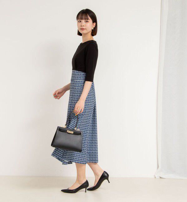 NOLLEY'S「ツイード見え切り替えワンピース」|ワンピース|
