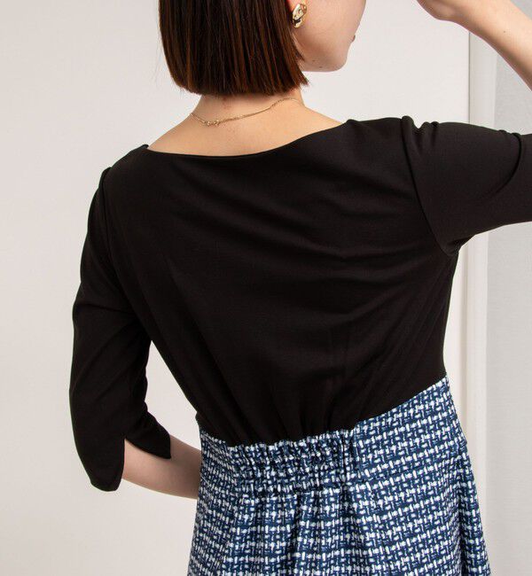 NOLLEY'S「ツイード見え切り替えワンピース」|ワンピース|