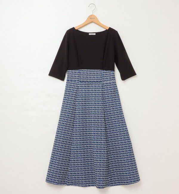 NOLLEY'S「ツイード見え切り替えワンピース」|ワンピース|