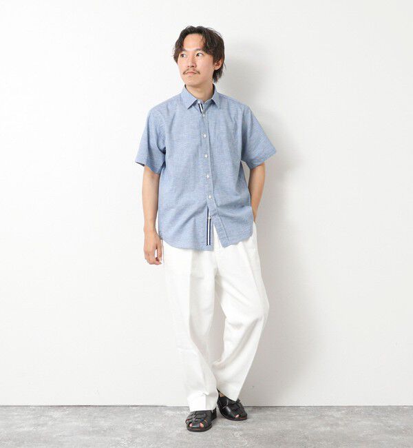 NOLLEY'S goodman「綿麻レギュラーカラー テープシャツ 25SS」|シャツ・ブラウス|