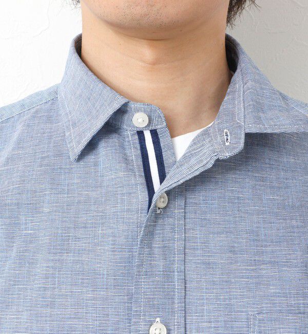 NOLLEY'S goodman「綿麻レギュラーカラー テープシャツ 25SS」|シャツ・ブラウス|