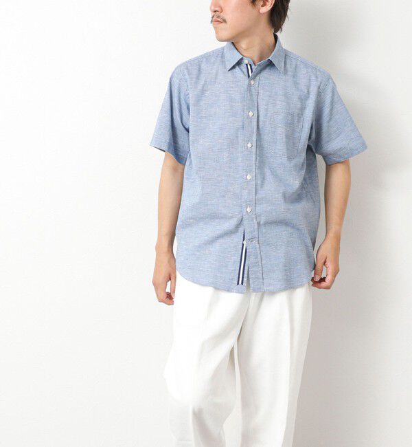 NOLLEY'S goodman「綿麻レギュラーカラー テープシャツ 25SS」|シャツ・ブラウス|