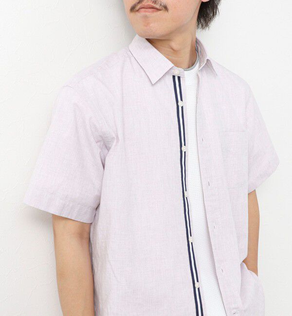 NOLLEY'S goodman「綿麻レギュラーカラー テープシャツ 25SS」|シャツ・ブラウス|