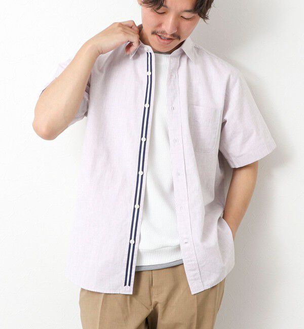 NOLLEY'S goodman「綿麻レギュラーカラー テープシャツ 25SS」|シャツ・ブラウス|