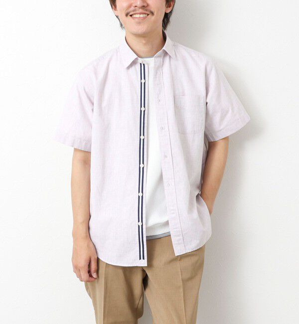 NOLLEY'S goodman「綿麻レギュラーカラー テープシャツ 25SS」|シャツ・ブラウス|