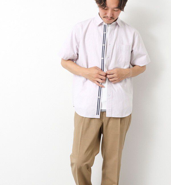 NOLLEY'S goodman「綿麻レギュラーカラー テープシャツ 25SS」|シャツ・ブラウス|