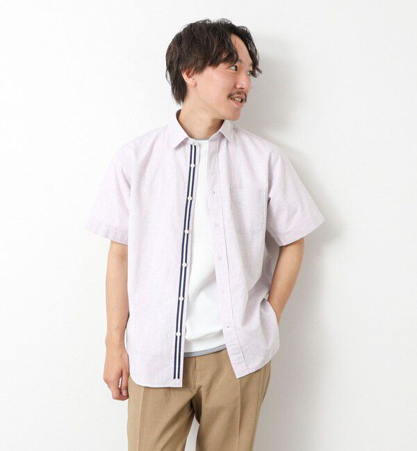 NOLLEY'S goodman「綿麻レギュラーカラー テープシャツ 25SS」|シャツ・ブラウス|