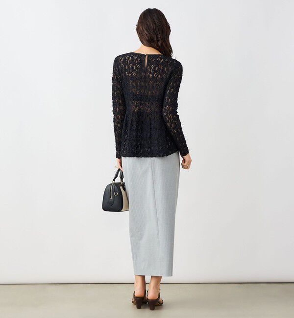 NOLLEY'S sophi「ウォッシャブルストライプドレープタイトスカート」|タイト|