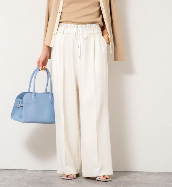 NOLLEY'S sophi「ウォッシャブルWウエストワイドパンツ」|その他|エクリュ