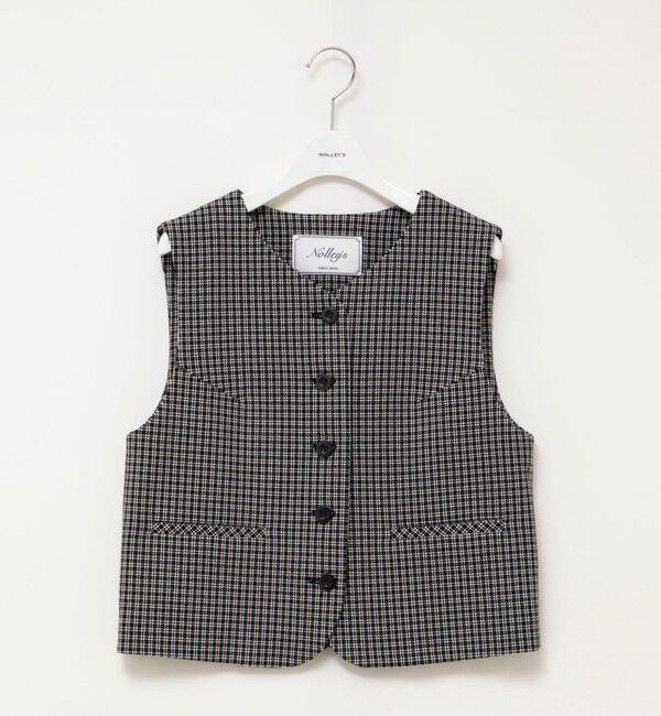 NOLLEY'S「《セットアップ対応》ウォッシャブルビーチェックベスト」|ベスト・ジレ|