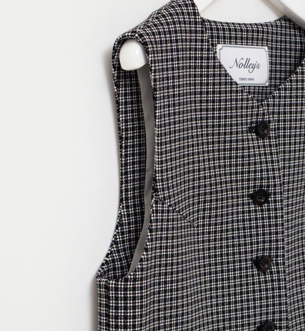NOLLEY'S「《セットアップ対応》ウォッシャブルビーチェックベスト」|ベスト・ジレ|