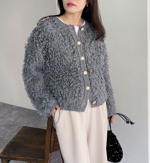 fredy emue「ニットフリンジカーディガン」|カーディガン|