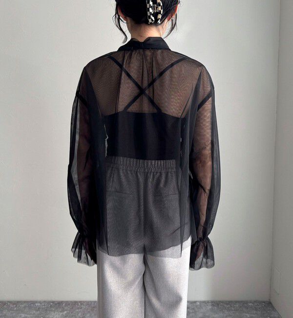 fredy emue「チュールボウタイブラウス」|シャツ・ブラウス|