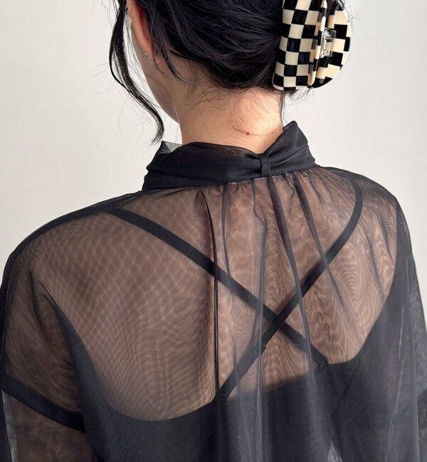 fredy emue「チュールボウタイブラウス」|シャツ・ブラウス|