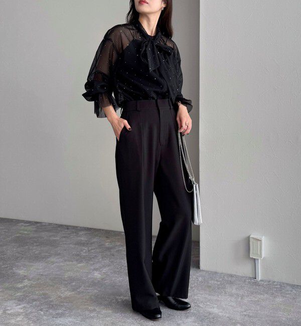 fredy emue「チュールボウタイブラウス」|シャツ・ブラウス|