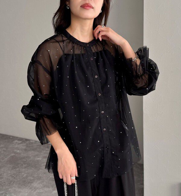 fredy emue「チュールボウタイブラウス」|シャツ・ブラウス|