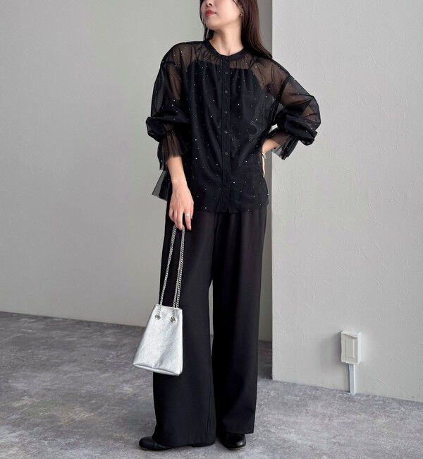 fredy emue「チュールボウタイブラウス」|シャツ・ブラウス|