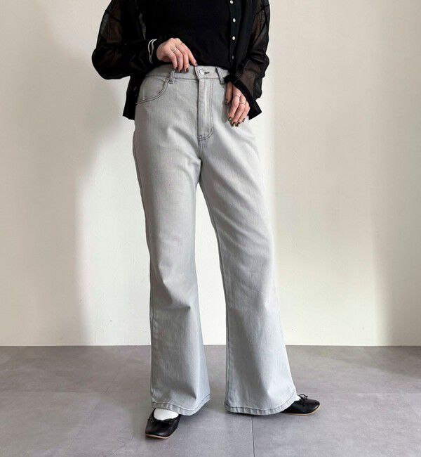fredy emue「【haru企画】フレアデニムパンツ」|デニム|