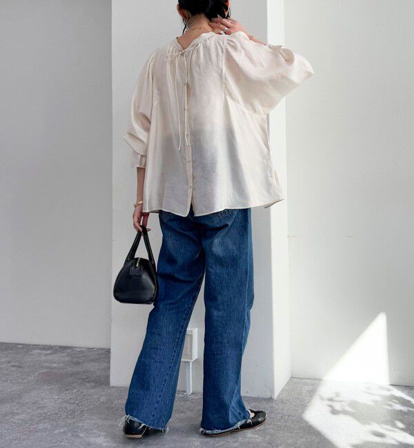 fredy emue「シャイニーシアー2WAYギャザーブラウス」|シャツ・ブラウス|