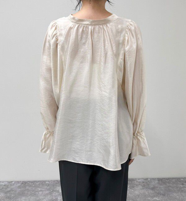 fredy emue「シャイニーシアー2WAYギャザーブラウス」|シャツ・ブラウス|