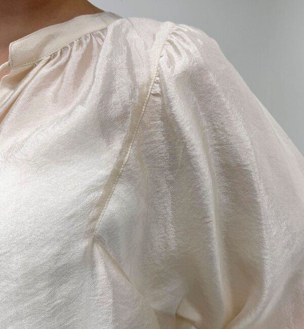 fredy emue「シャイニーシアー2WAYギャザーブラウス」|シャツ・ブラウス|