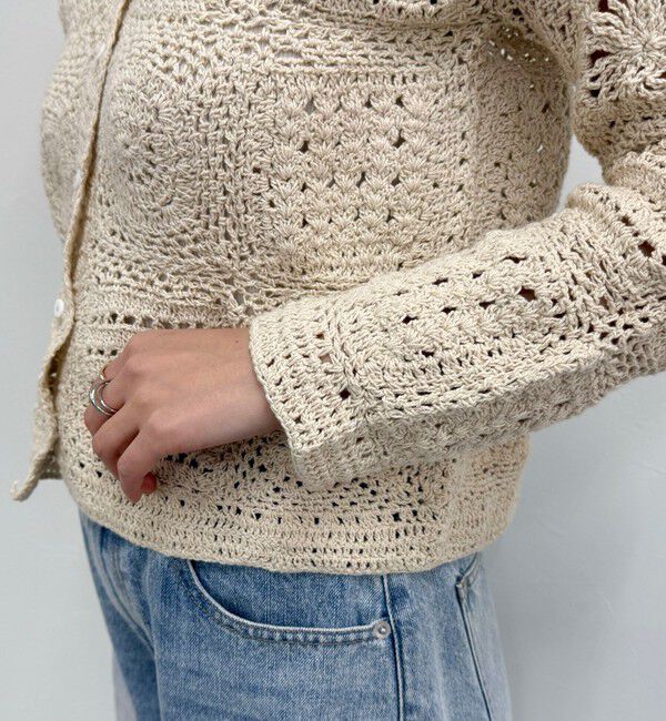 fredy emue「MADE INDIA クロシェ編みカーディガン」|カーディガン|