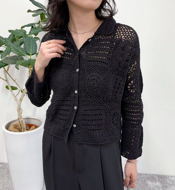 fredy emue「MADE INDIA クロシェ編みカーディガン」|カーディガン|