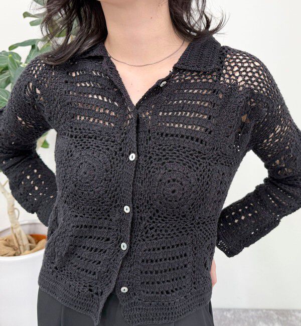 fredy emue「MADE INDIA クロシェ編みカーディガン」|カーディガン|