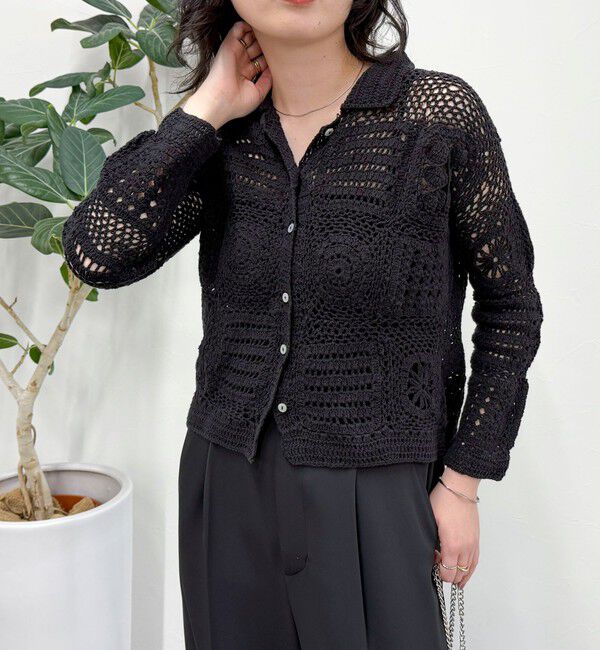 fredy emue「MADE INDIA クロシェ編みカーディガン」|カーディガン|