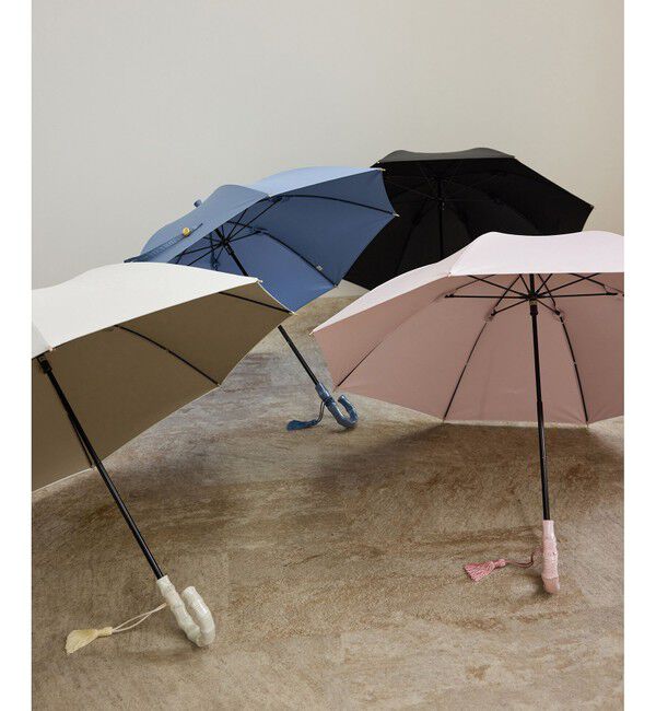 ROPE「【晴雨兼用・高機能】スライド式 ショートバンブーパラソル【UVカット/遮光・遮熱・防水効果】」|傘|