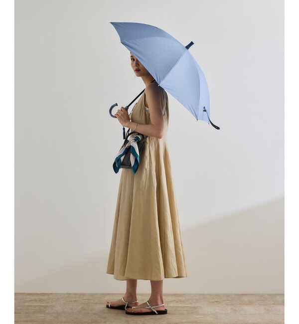 ROPE「【晴雨兼用・高機能】スライド式 ショートバンブーパラソル【UVカット/遮光・遮熱・防水効果】」|傘|