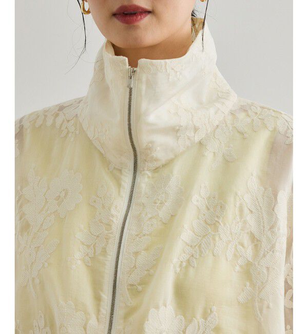 ROPE「フラワーエンブロイダリーライトブルゾン/セットアップ対応」|ブルゾン・スタジャン|