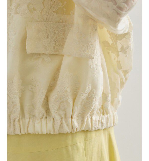 ROPE「フラワーエンブロイダリーライトブルゾン/セットアップ対応」|ブルゾン・スタジャン|