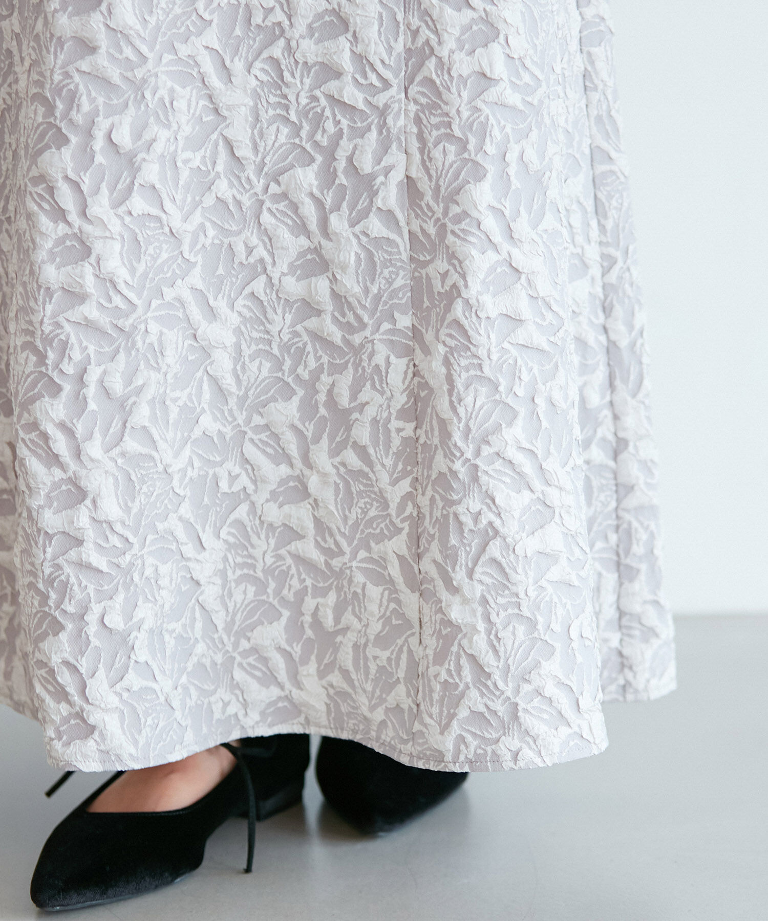 VIS「【洗える】ジャガードナローフレアスカート」|スカート|